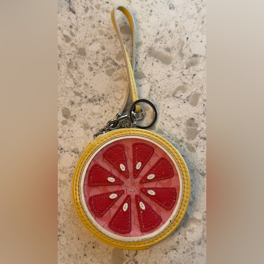 Coach Fruit Slice Coin Purse with Keychain